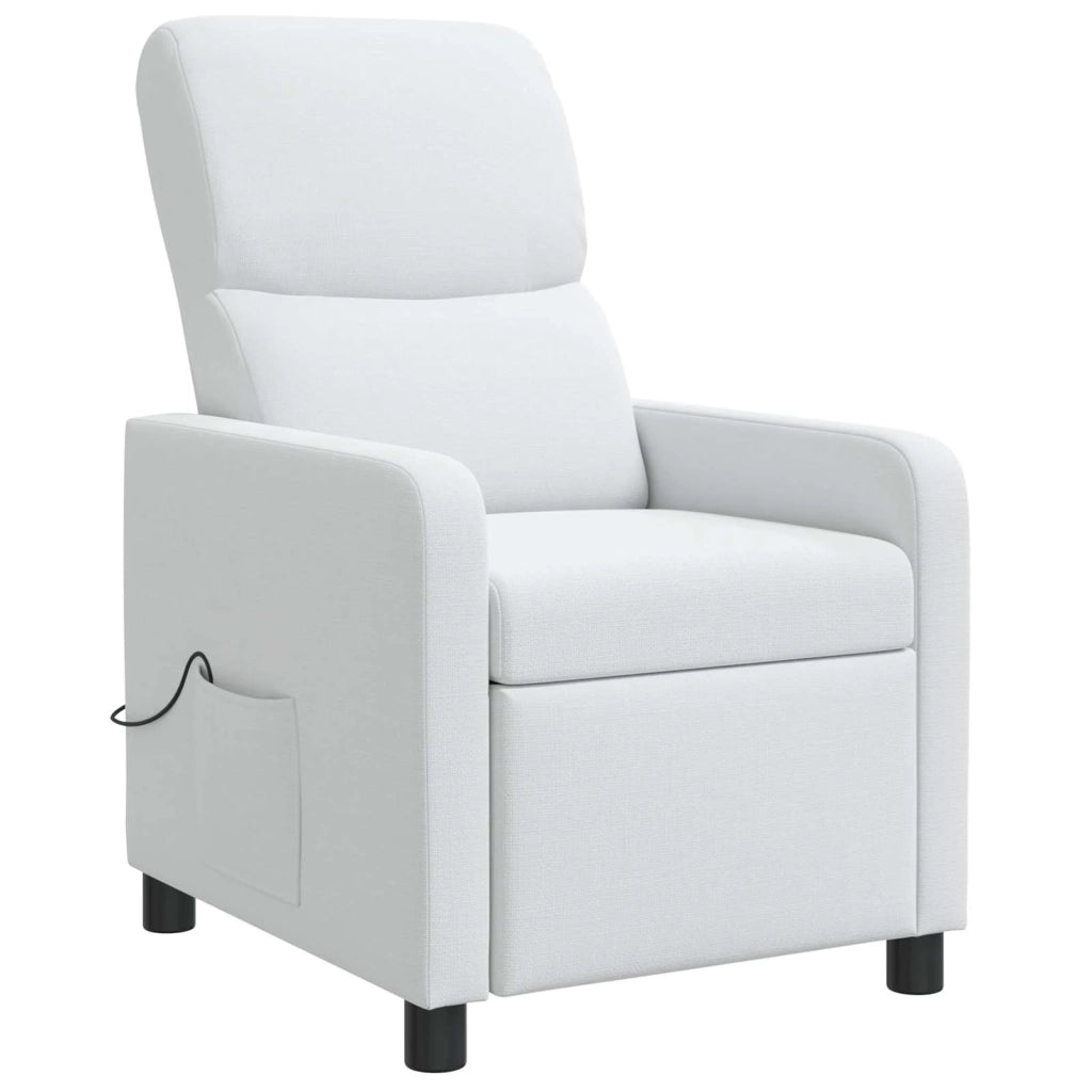 Divano Sedia-Poltrona reclinabile Bianco Tessuto 678419