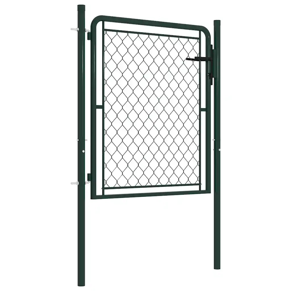 Cancello da Giardino in Acciaio 100x100 cm Verde 144403