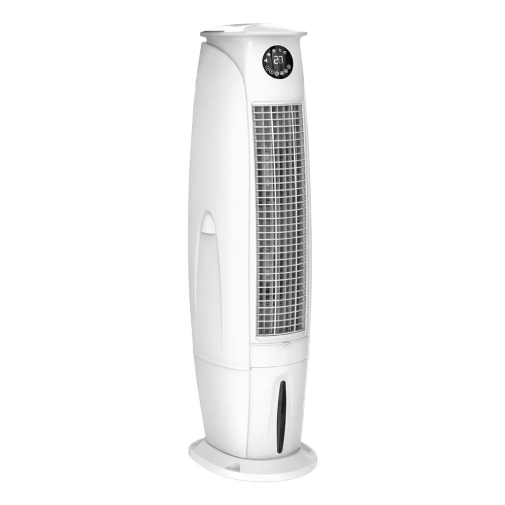 Raffrescatore Evaporativo ad Acqua 5000 m³/h, Serbatoio 40L con Vano Ghiaccio, Telecomando e Timer, Ventilatore Centrifugo 350W, Oscillazione Automatica Destra/Sinistra e Alto/Basso, Modalità Notte Silenziosa
