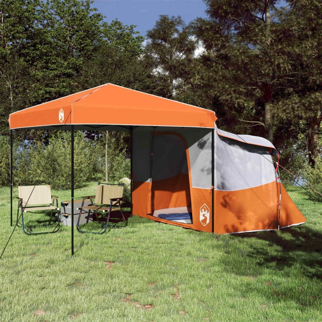 Set di Tende da Campeggio 2 pcs Arancione Taffeta e Tessuto