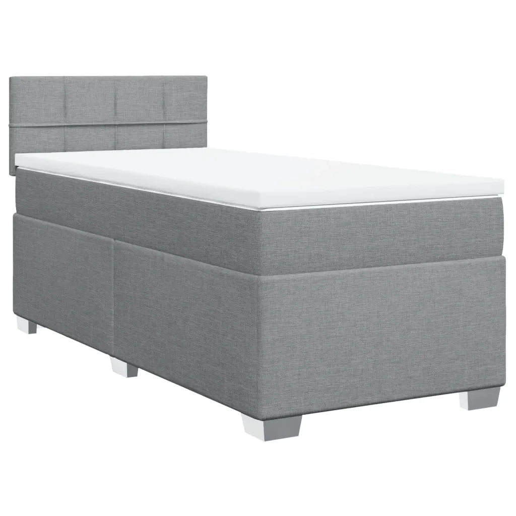 Giroletto a Molle con Materasso Grigio Chiaro 80x200 cm Tessuto 3285715