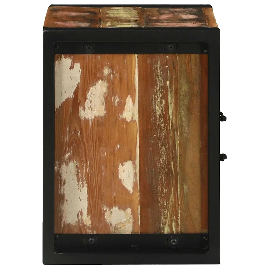 Mobile da Bagno con porta Marrone Legno Recuperato Massello 4013616