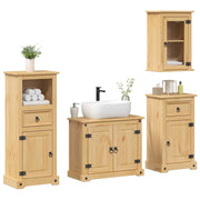 Set Mobili da Bagno 4 pz Corona in Legno Massello di Pino 3334634