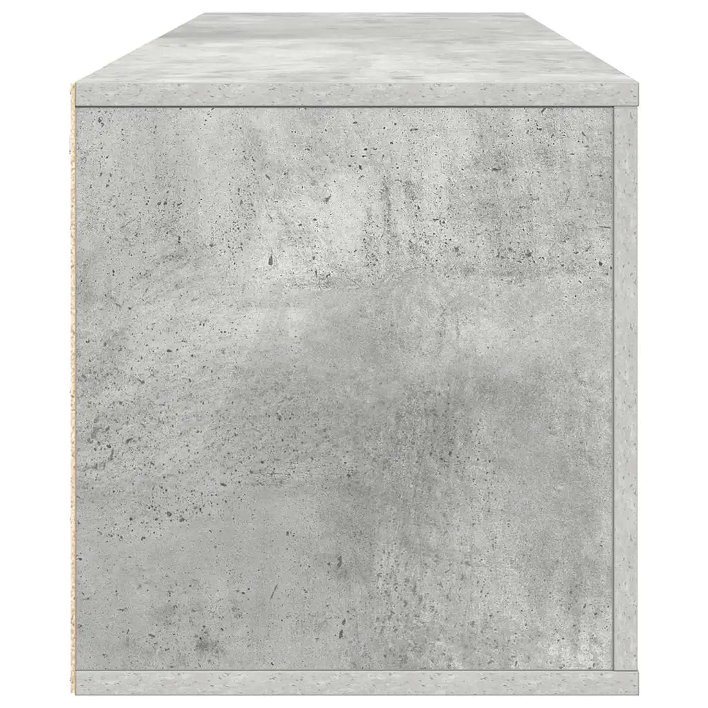 Scarpiera a Muro-Scaffale da Parete per Scarpe Grigio Cemento100x35x38cm in Legno Multistrato