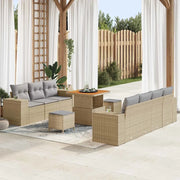 Set Divano da Giardino 10 pcs Beige polyrattan 3361967