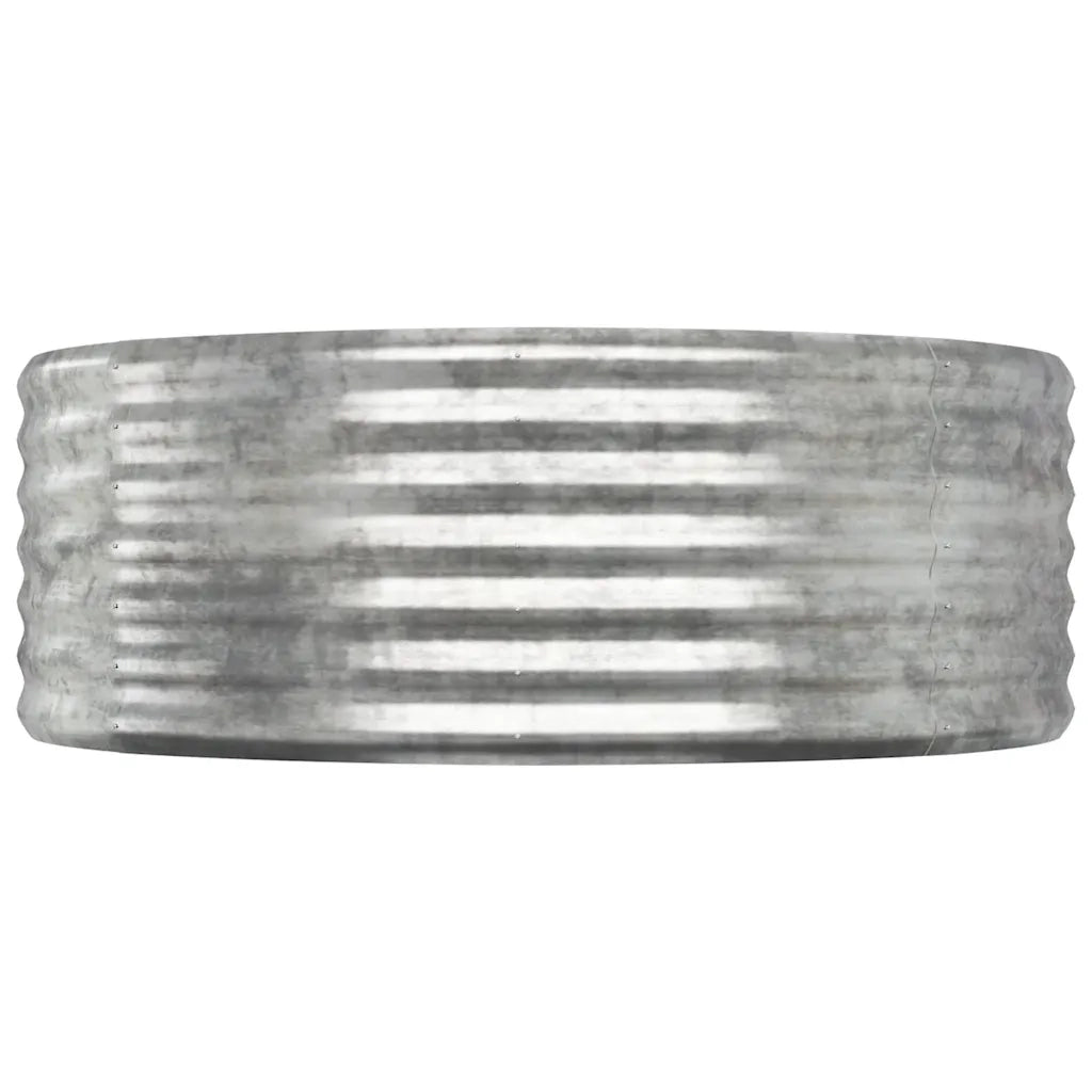 Aiuola rialzata rotonda 100 x 100 x 36 cm finitura verniciata a polvere acciaio zincato argento 02_0046575
