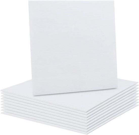 Pannello di cartongesso bianco, posterboard per uffici, outdoor e giardino - 30 x 30 cm, 3 mm spesso