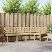 Set di divani da esterno 5 pz Bianco e Beige 3389467