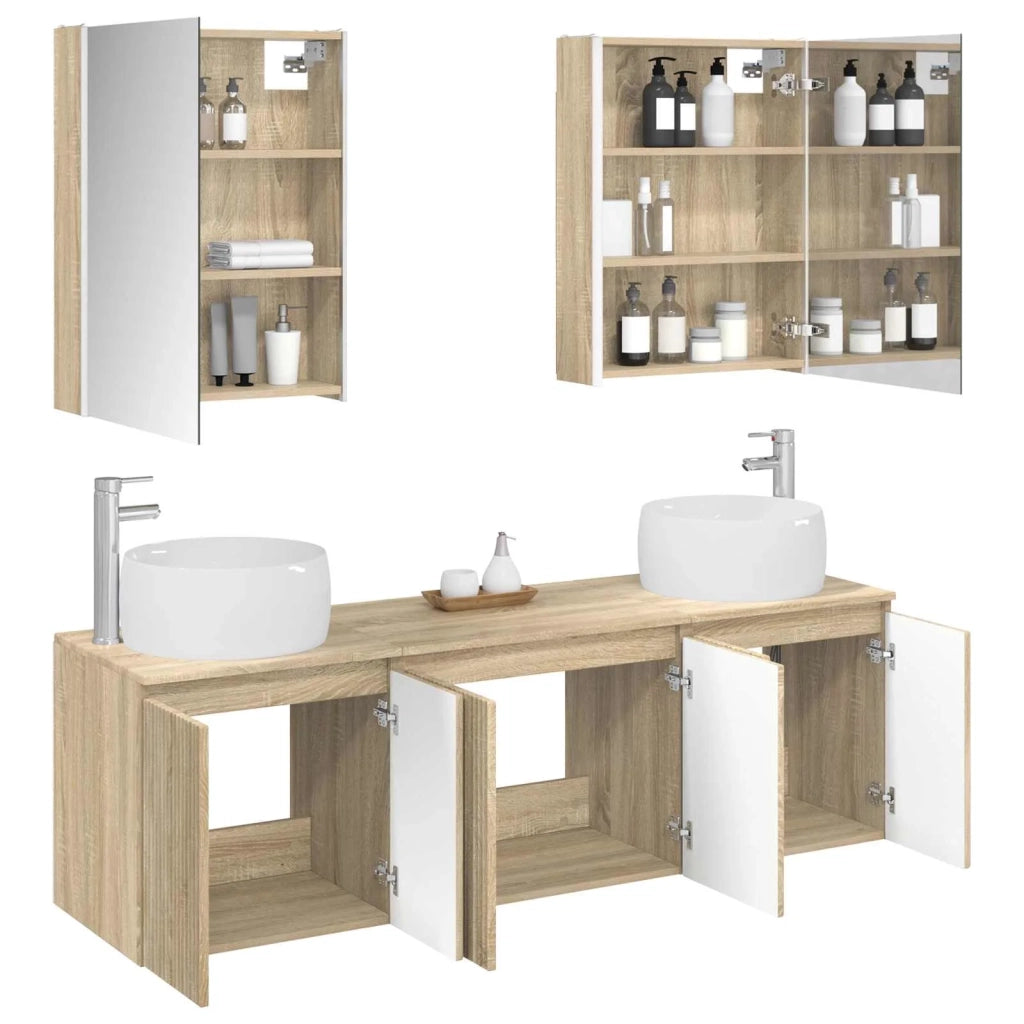 Set di Armadi da Bagno 5 pcs Rovere Sonoma Legno ingegnerizzato 3406529