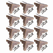 Protettori Angolari Decorativi a 12 Pezzi - Metallo - Lunghezza 2,4 cm - Protezione per Mobili - Finitura Eccellente - Protettore Angolare