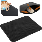 Mat di raccolta immondizia per animali domestici - Mattoncino per gatti amiche dell'ambiente - Regalo di luglio - Materiale di riempimento per gatti (nero M)