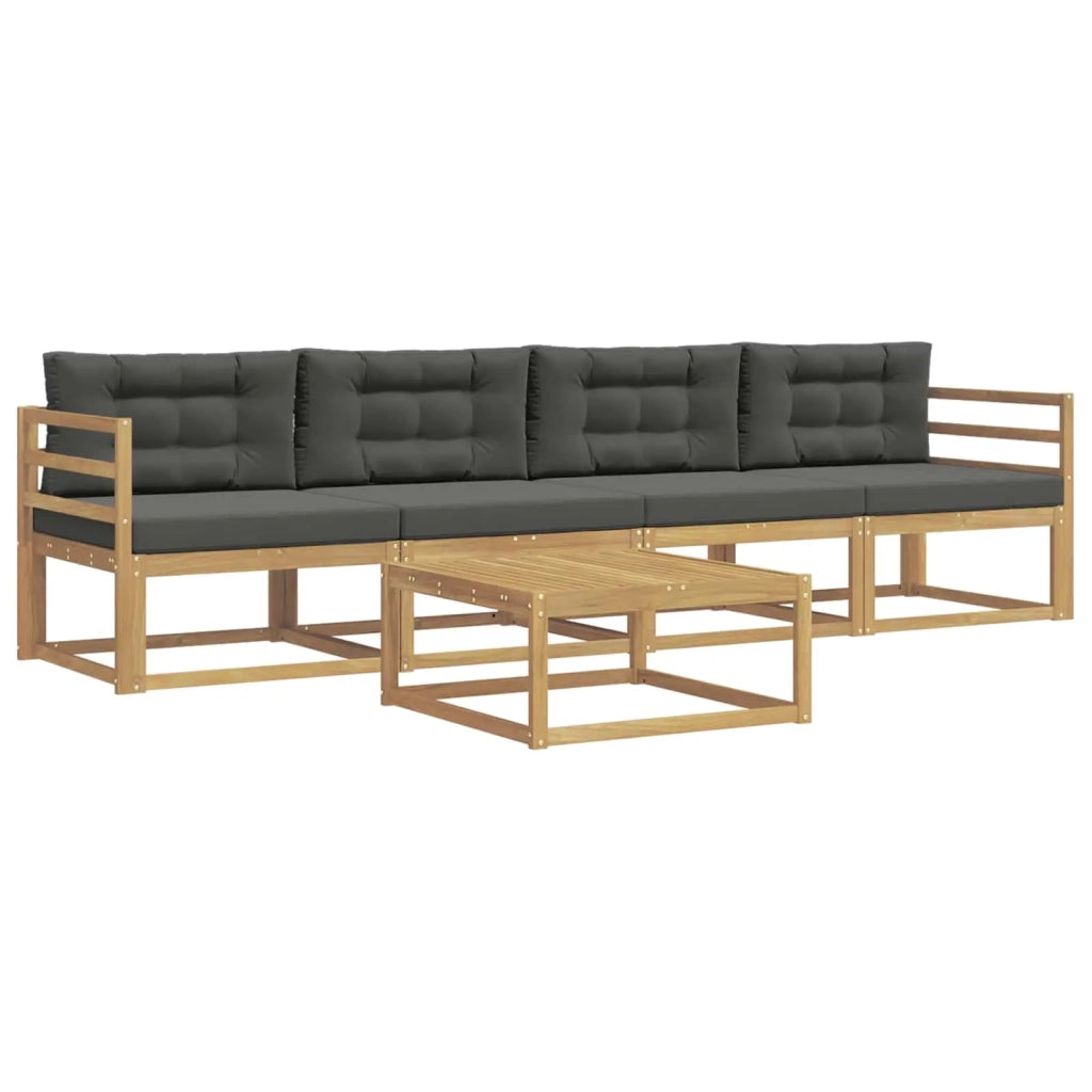 Set di divani da esterno con cuscino 4 pcs Bianco e Antracite 3386011