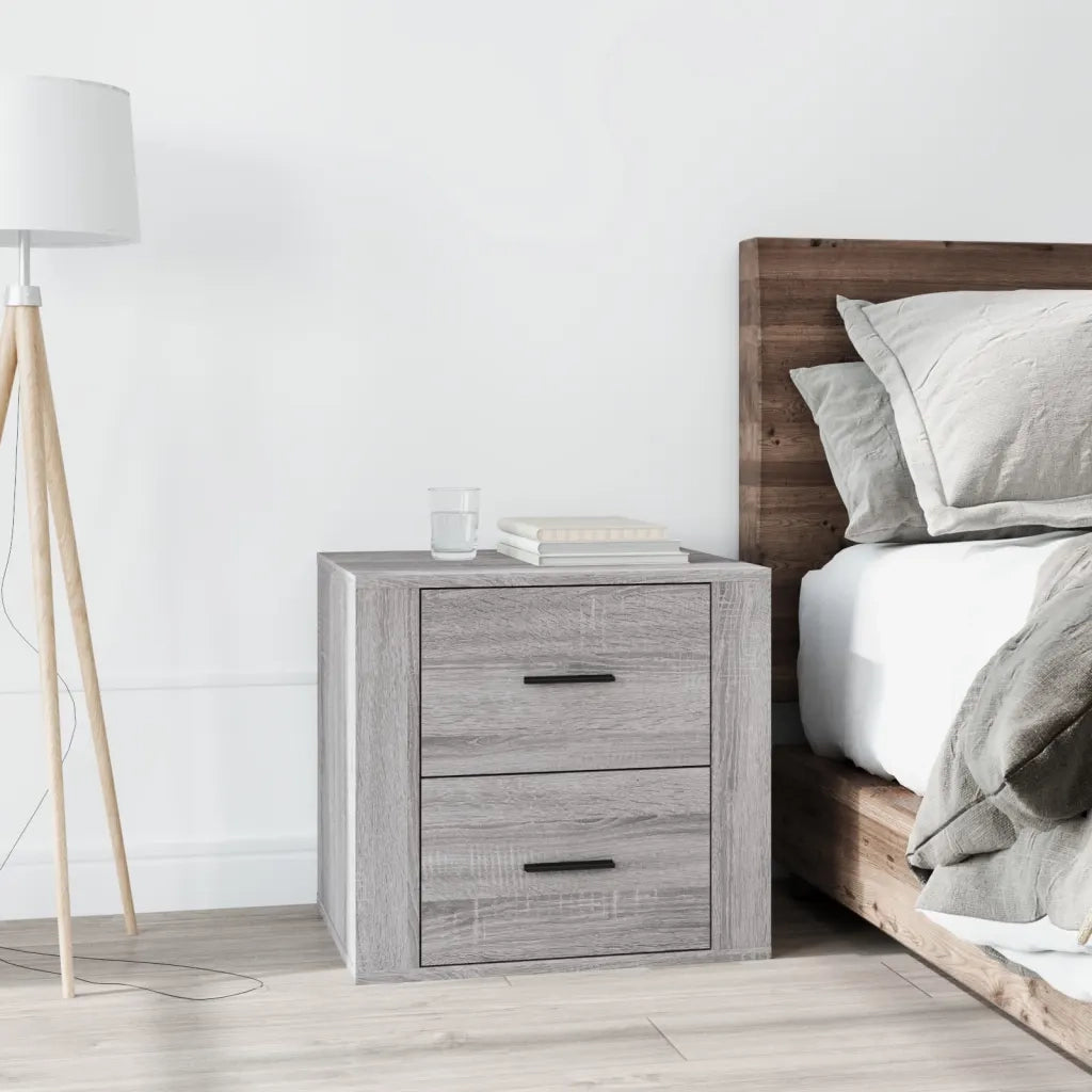 Comodino | Armadio da Notte | Mobiletto da notte Grigio Sonoma 50x39x47 cm