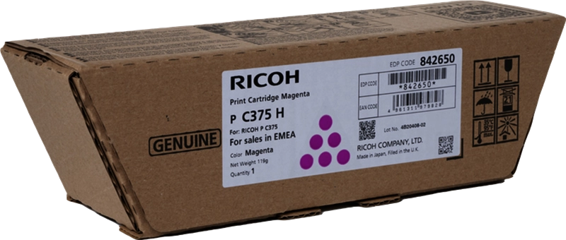 Ricoh 842650 cartuccia toner 1 pz Originale Magenta