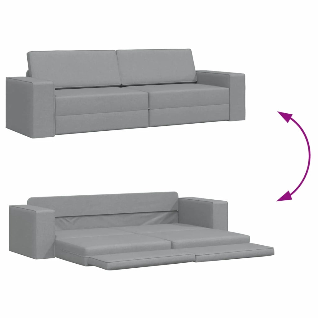 Divano letto Grigio chiaro 245 x 78 x 77 cm Tessuto 4106715