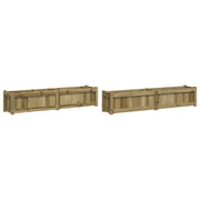 Fioriera aiuola rialzata fioriera aiuola giardino terrazza set da 2 legno di pino impregnato marrone 02_0039029