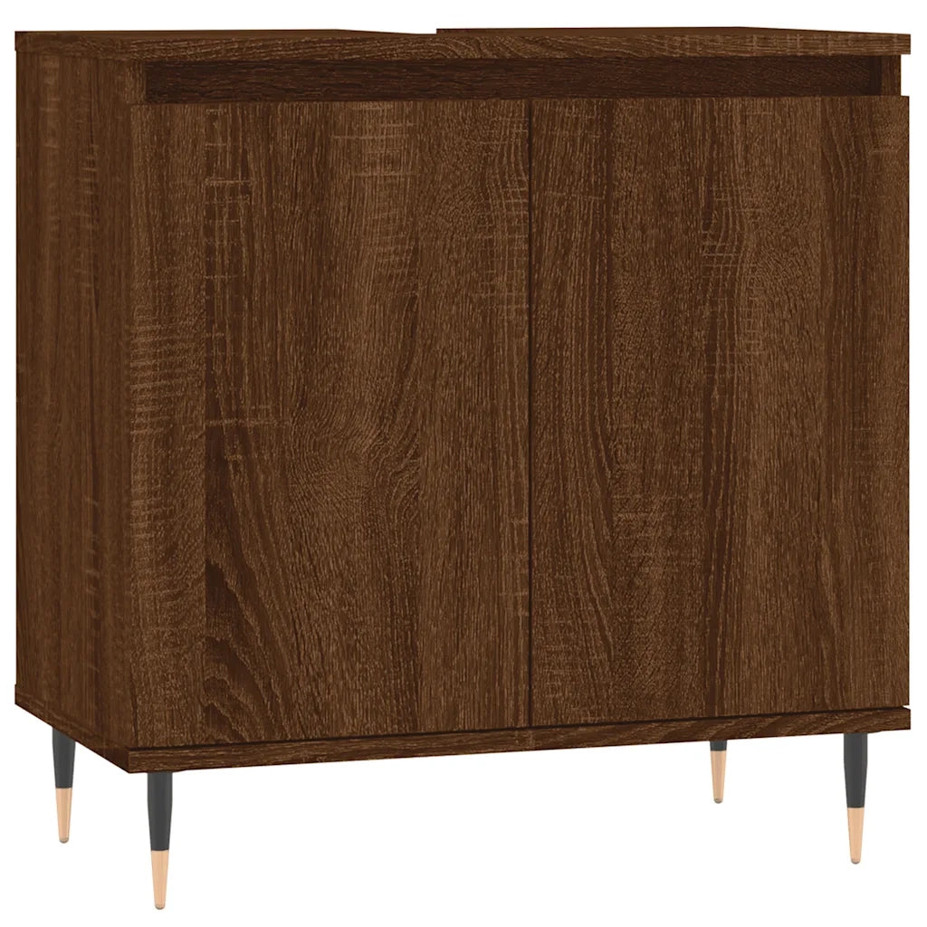 Armadietto Bagno Rovere Marrone 58x33x60cm in Legno Multistrato 831579