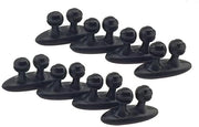 Clip di gestione cavi - 8 pezzi, 26 x 15 mm, plastica, 3 m autofibro, per cavo elettrico - nero
