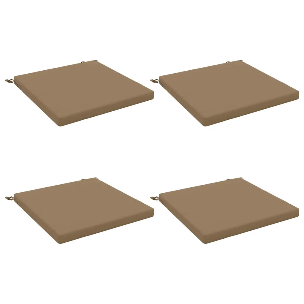 Cuscini per Sedia in 4 Pezzi SOEST 4 pz 100% Poliestere Tortora 944696