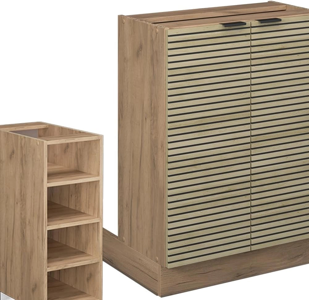Isola cucina Fame-Line, Pannello in quercia, 90 cm senza piano di lavoro