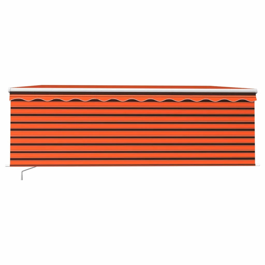 Tenda da Sole Retrattile con Parasole 4,5x3 m Arancio e Marrone cod mxl 73746