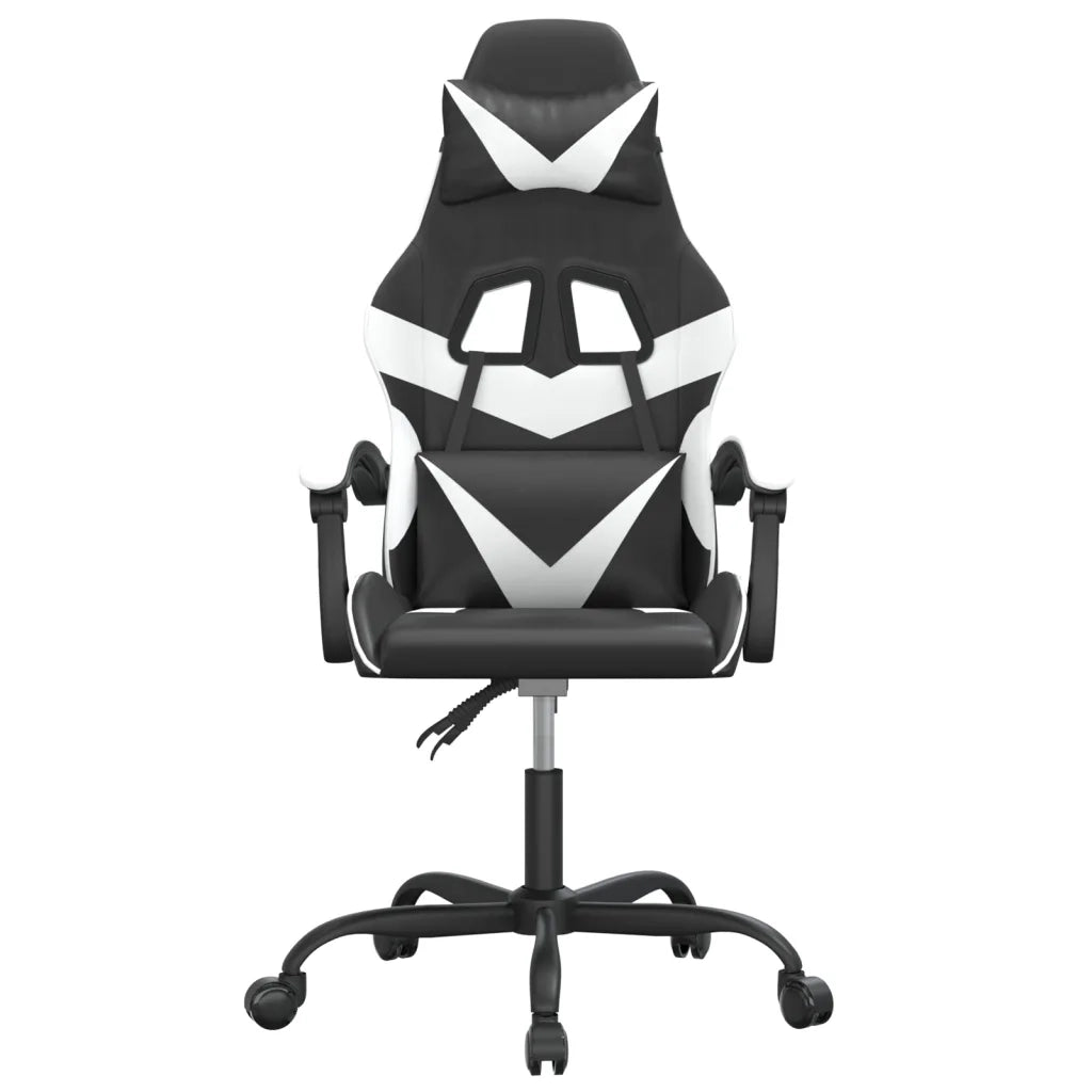 vidaXL Sedia da Gaming Nero e Bianco in Similpelle
