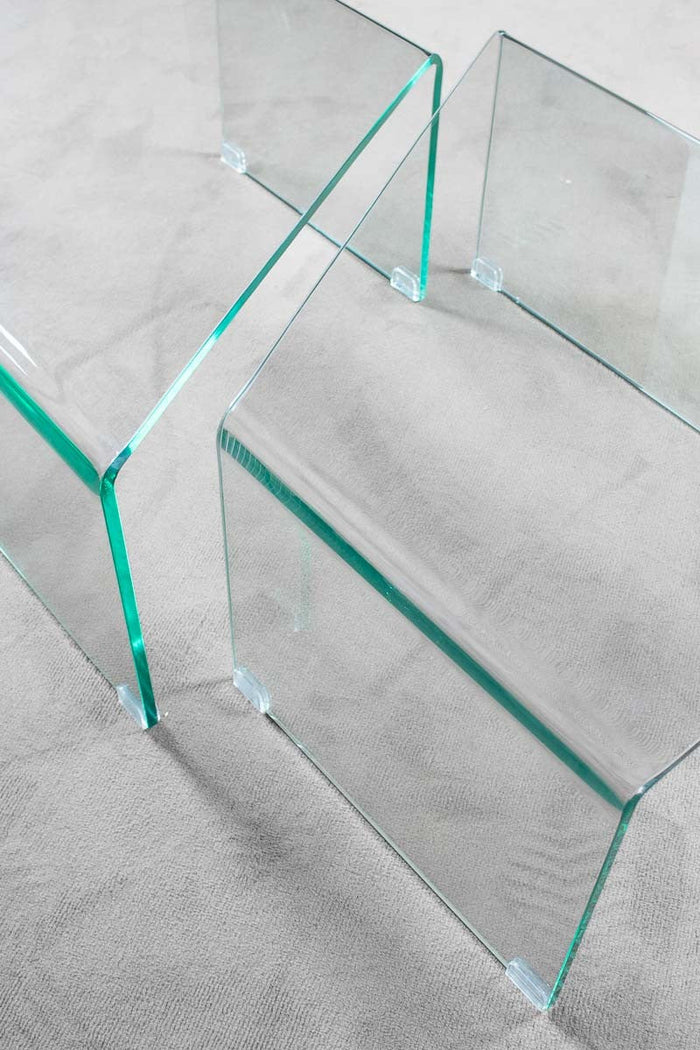 Tavolino in Vetro Modulabile Mercury Trasparente