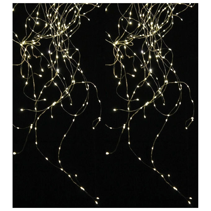 Kaemingk, Filo di Luci Micro LED, 160 LED, 2 m, 8 Funzioni, Bianco Caldo-Argento