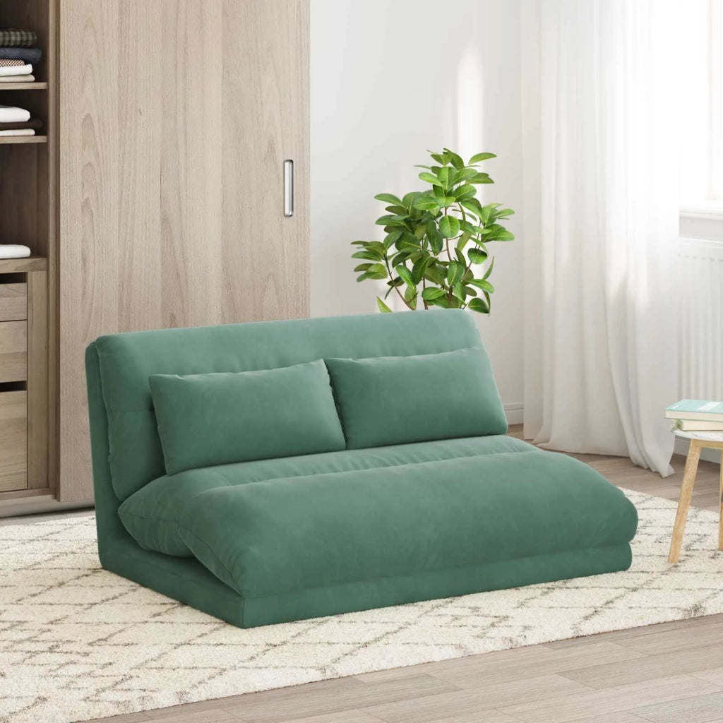 Sedia a pavimento regolabile Verde Mare Velluto