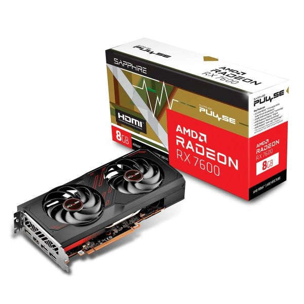 Sapphire vga radeon rx 7600, pulse rx 7600 gaming, 8gb gddr6, hdmi / triple dp - 11324-01-20G