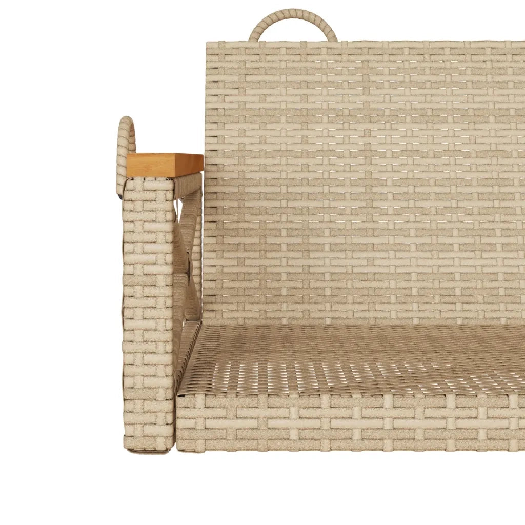 Panchina a Dondolo Beige 63x62x40 cm in Polyrattan 368172