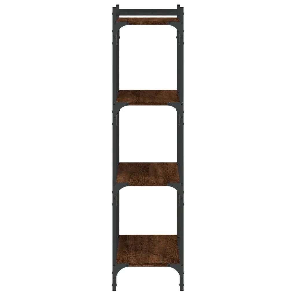 Libreria 4 Ripiani Rovere Marrone 60x30x120cm Legno Multistrato 837656