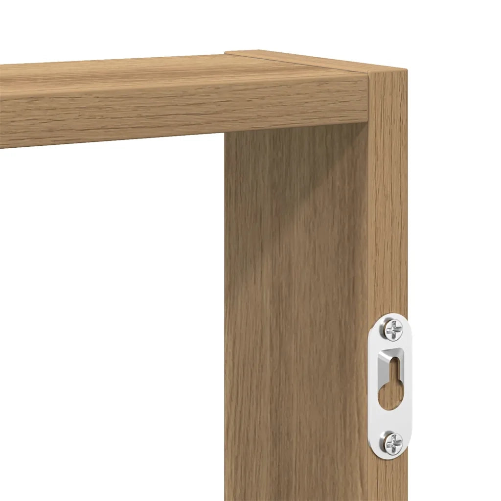 Scaffale a Parete Rovere Artigianale 43x9x60 cm Truciolato 860057