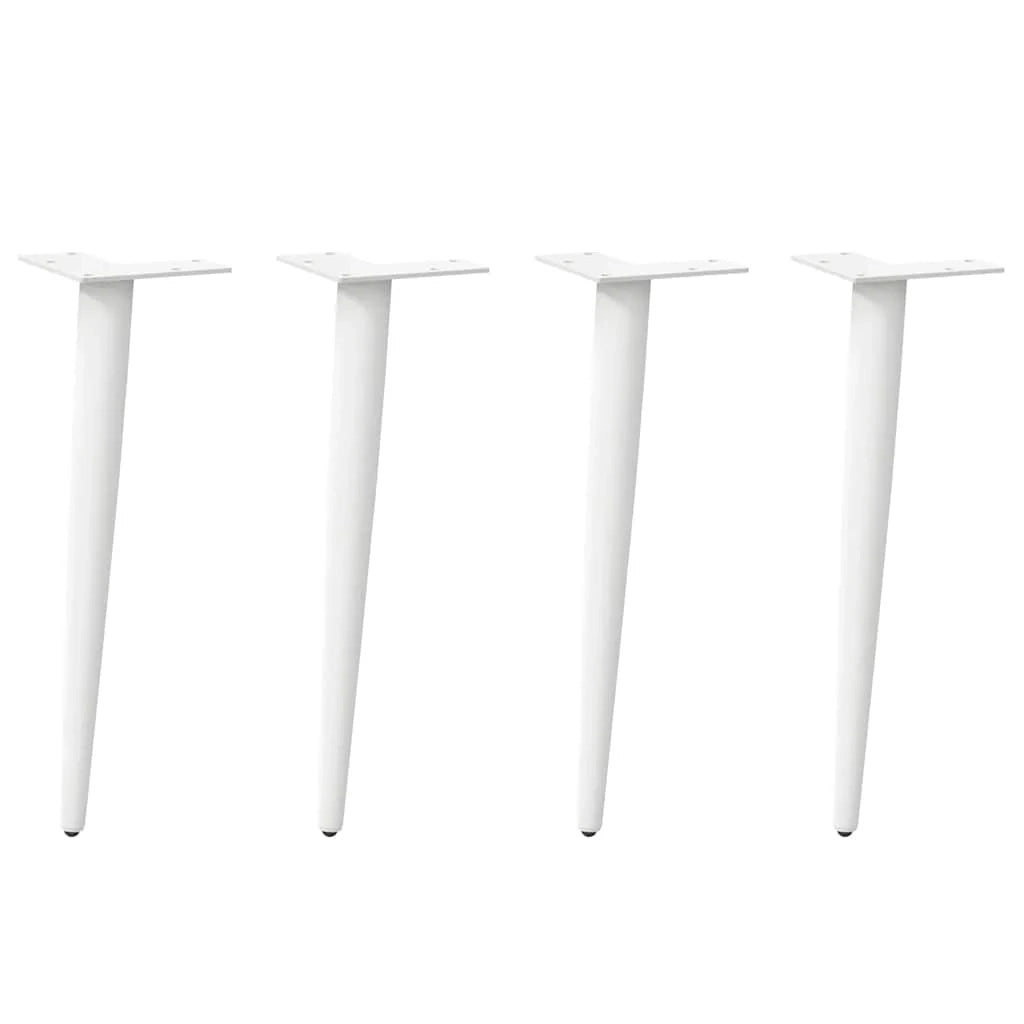 Set di 4 gambe per tavolino da caffè regolabili dal design moderno affusolate 42-43 cm in acciaio bianco 02_0056810