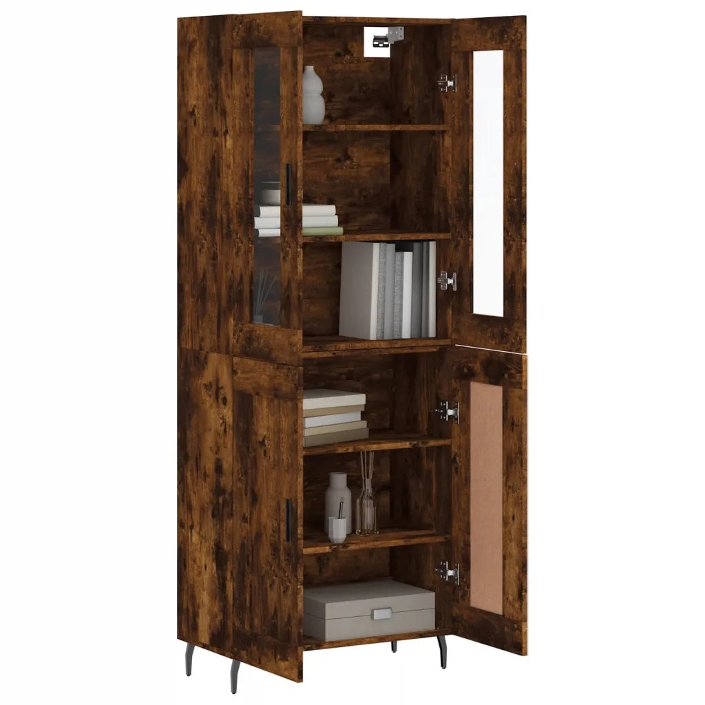 Credenza Rovere Fumo  69,5x34x180 cm in Legno Multistrato 3198358