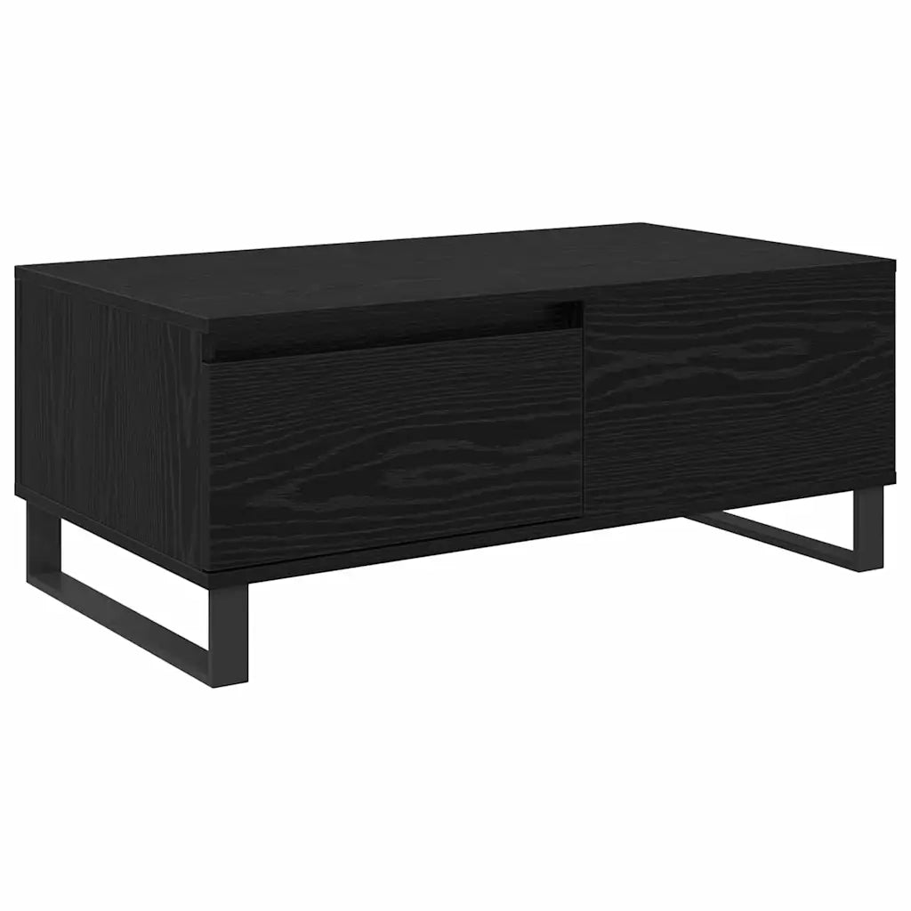 Tavolino da Salotto con Cassetto-Tavolino da soggiorno-Tavolo Rovere Nero 90 x 50 x 36,5 cm 839205