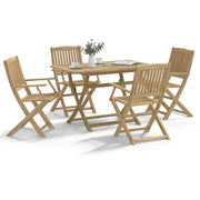 Set da Pranzo per Giardino 5 pz in Legno Massello di Acacia 3214234