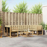 Set di divani da esterno 8 pz Bianco e Beige 3389299