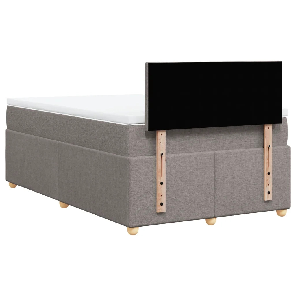 Giroletto a Molle con Materasso Tortora 120x200 cm in Tessuto 3288944