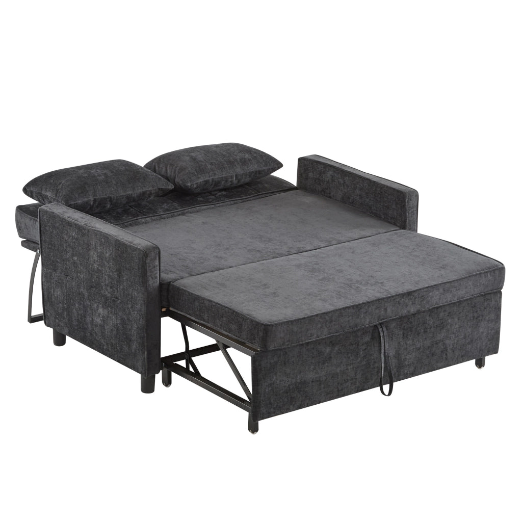 Divano Letto 2 Posti ¨C MINIMAL ¨C Chenille, Schienale Regolabile
