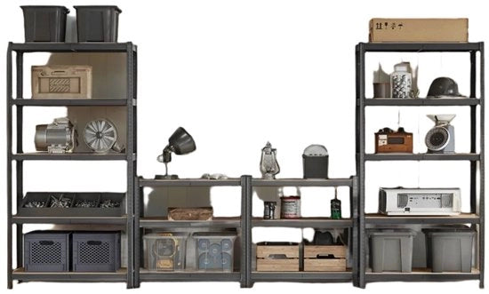 Pannello di archiviazione pesante - pannello di cantina - pannello di archiviazione - capacità 875 kg - 60 cm x 120 cm x 200 cm - rivestimento a vernice per acciaio MDF