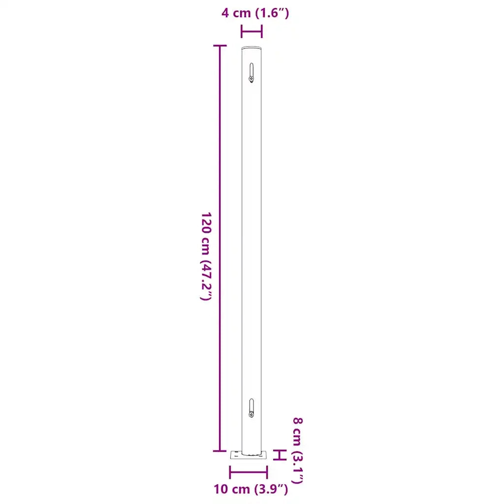 Tenda Laterale Retrattile per Patio 200x314 cm Grigia 313413