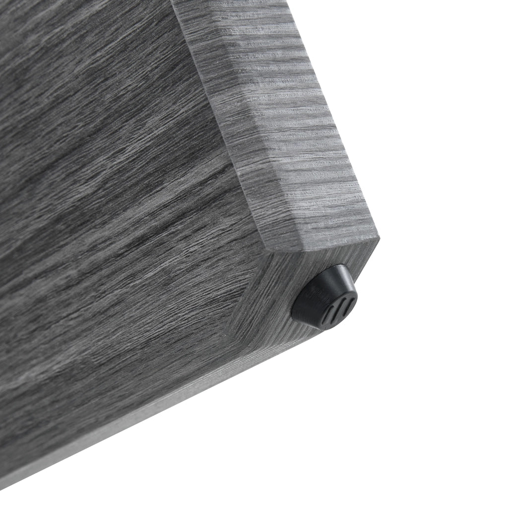 Tavolino da caffè con base a croce e piano in vetro - per soggiorno - in MDF e vetro - 79 x 45 cm - grigio e trasparente