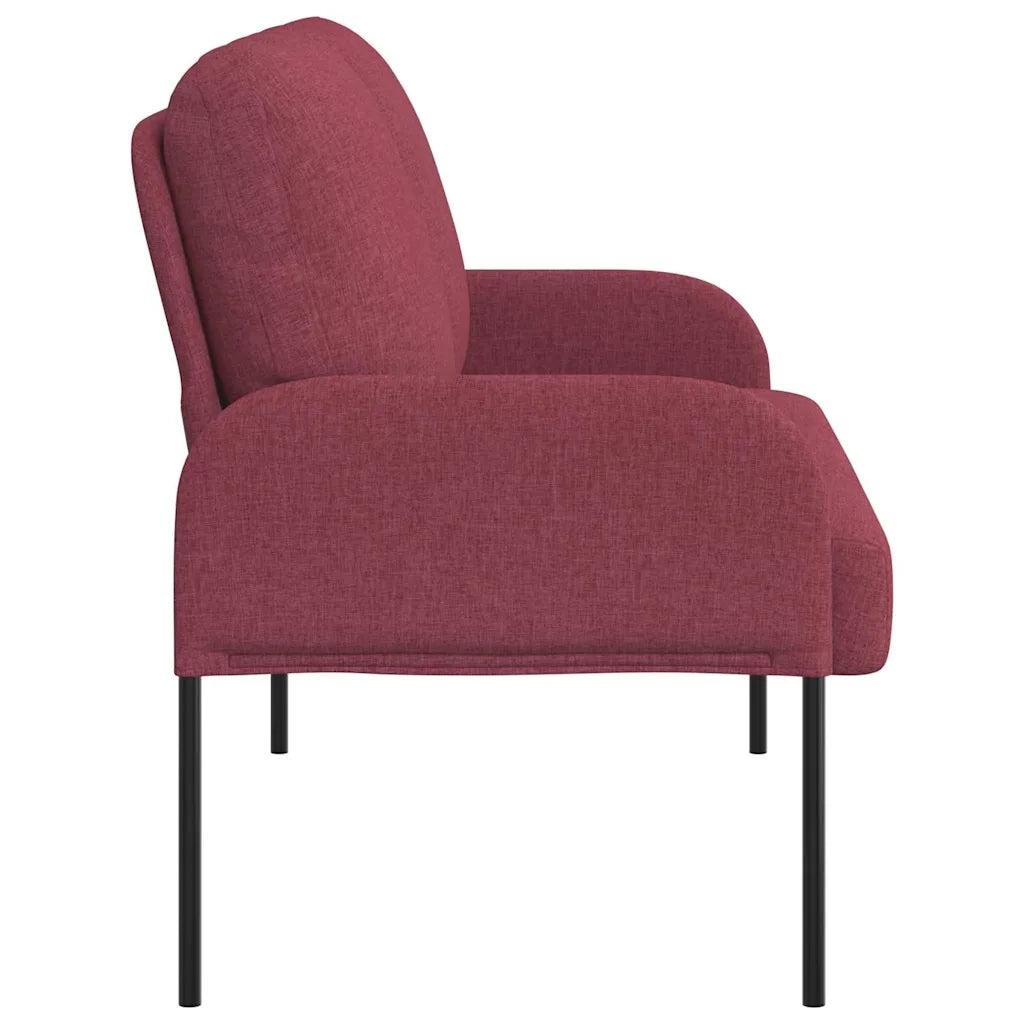 Divano | Divano da soggiorno | Sofa con cuscino 110cm Rosso Vino Legno compensato