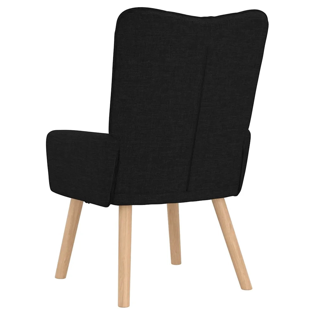 Poltrona | Sedia Relax Nero 63 x 67 x 94 cm Tessuto e compensato