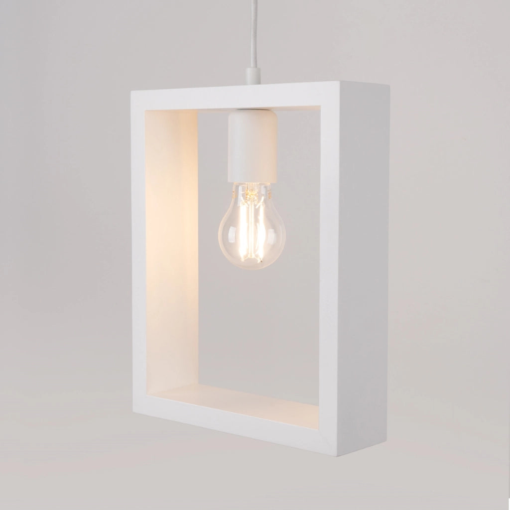 Lampada a sospensione CELARO bianca legno E27 Pure Lume