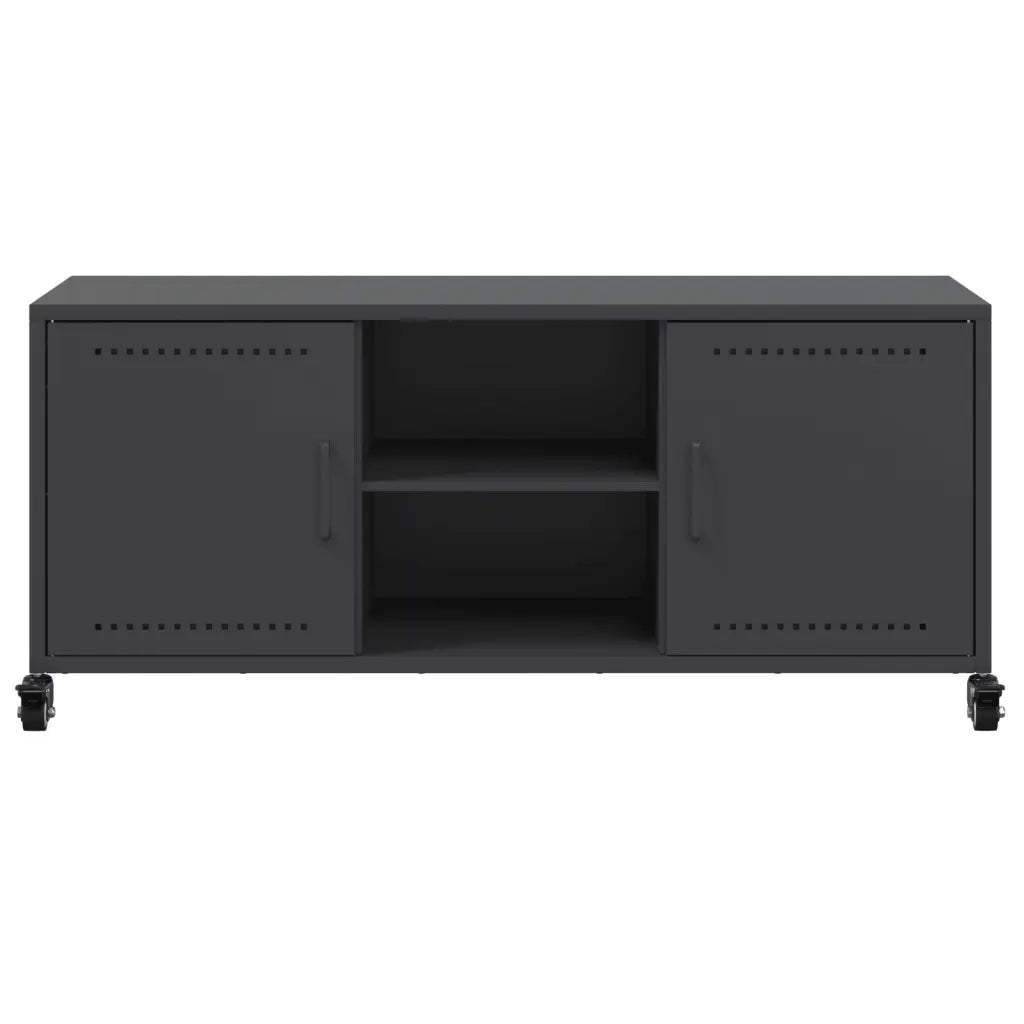 vidaXL Mobile TV Nero 100,5x39x43,5 cm in Acciaio