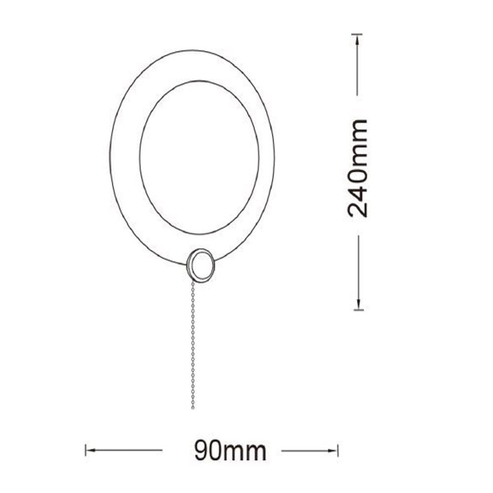 Trade Shop - Applique Da Muro Moderno Tondo 10w Nero Oro Tecnologia Cct Fredda Calda Naturale Aq20-3c -