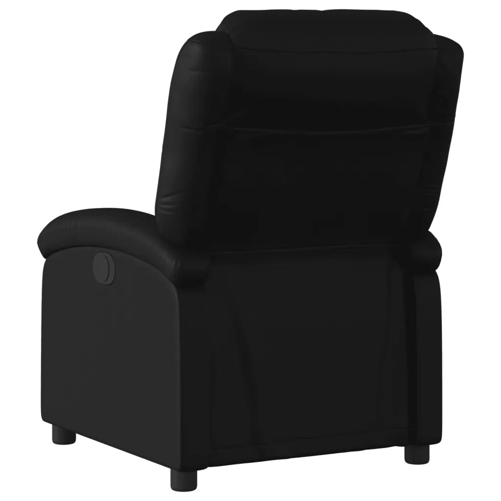 Poltrona Reclinabile Elettrica Nera in Similpelle 3204212