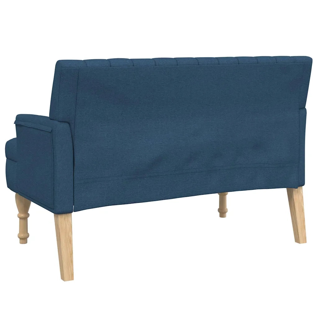 Panca con Cuscini Blu 113x64,5x75,5 cm in Tessuto CFW5082209